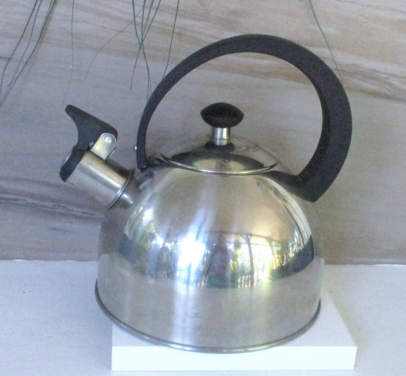 Vintage Whistling Tea Kettle 2 QT Stainless Steel Kettle With Etsy