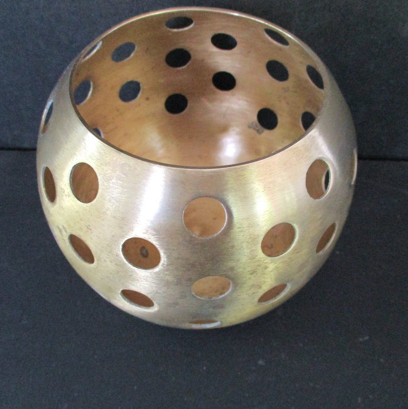 Brass Bowl Candle Holder Ball Shape Bowl Brass Candle Etsy