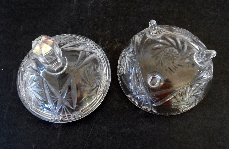 Vintage American Brilliant Cut Glass Sugar Bowl With Etsy
