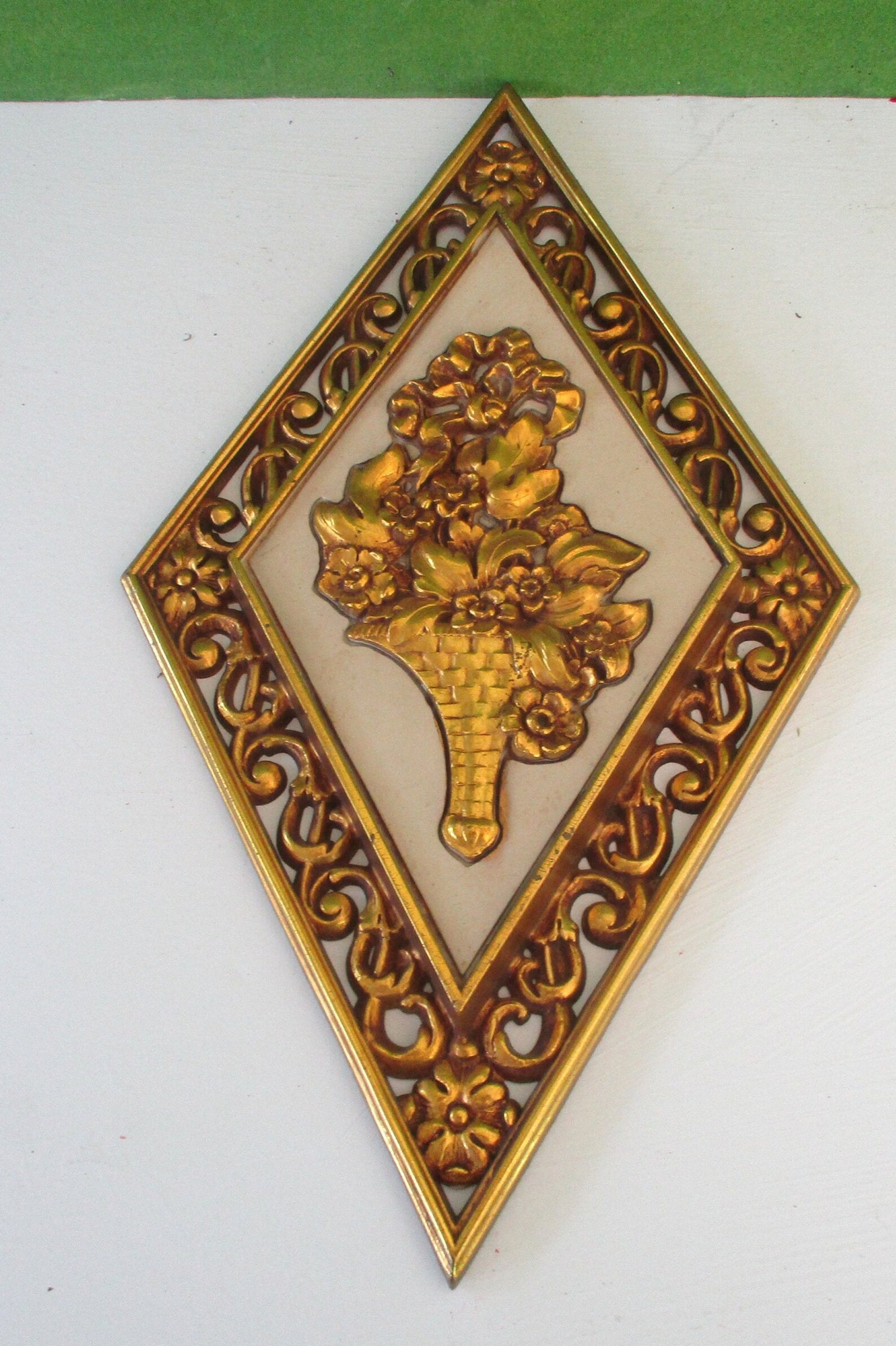 Vintage Wall Decor Plastic plaques3 Dart Ind. USA Gold Etsy