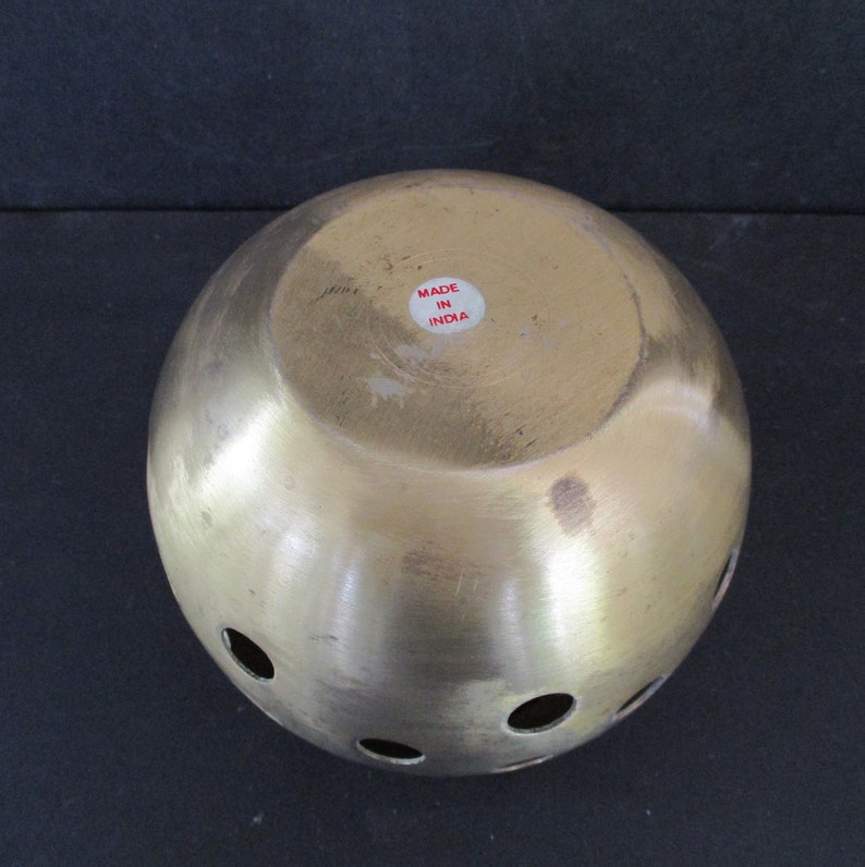 Brass Bowl Candle Holder Ball Shape Bowl Brass Candle Etsy