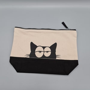 Toiletry bag with cat motif,wash bag,toiletry bag,cosmetic bag,beauty bag,bag,storage,cat, cat friends image 5