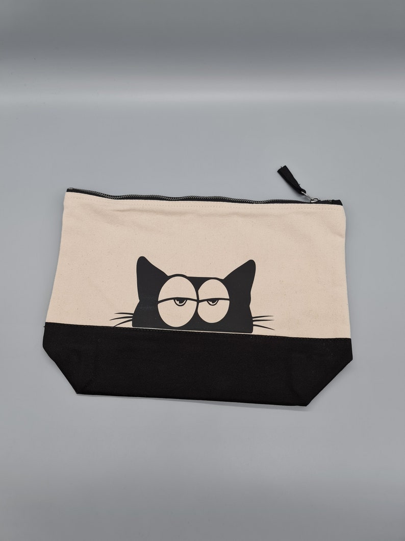 Toiletry bag with cat motif,wash bag,toiletry bag,cosmetic bag,beauty bag,bag,storage,cat, cat friends image 5