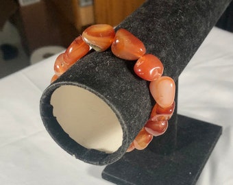 Carnelian Gemstone Beaded Bracelet