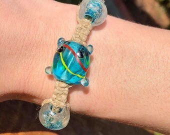 Glass Beaded Handmade Macrame Bracelet