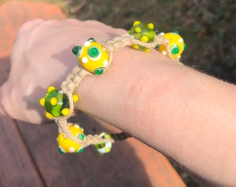 Funky Beaded Macrame Bracelet