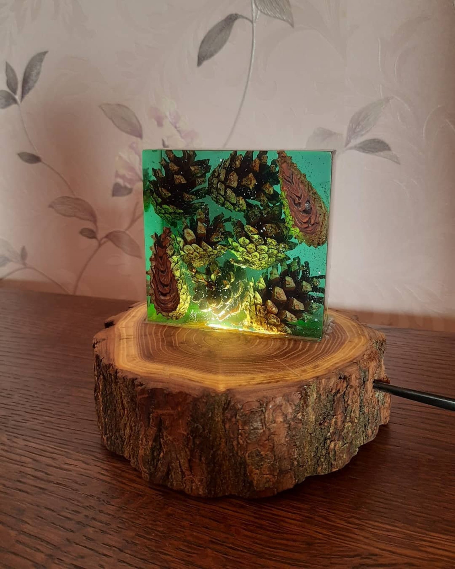 Lamps made of epoxy resin and wood DIY night light Etsy