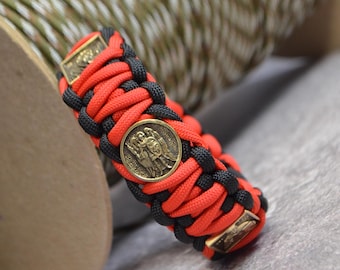 Paracord Rosenkranz Armband - Erzengel Michael katholischen Jungen Geschenk, Erzengel Michael Rosenkranz Armband, Ostergeschenk