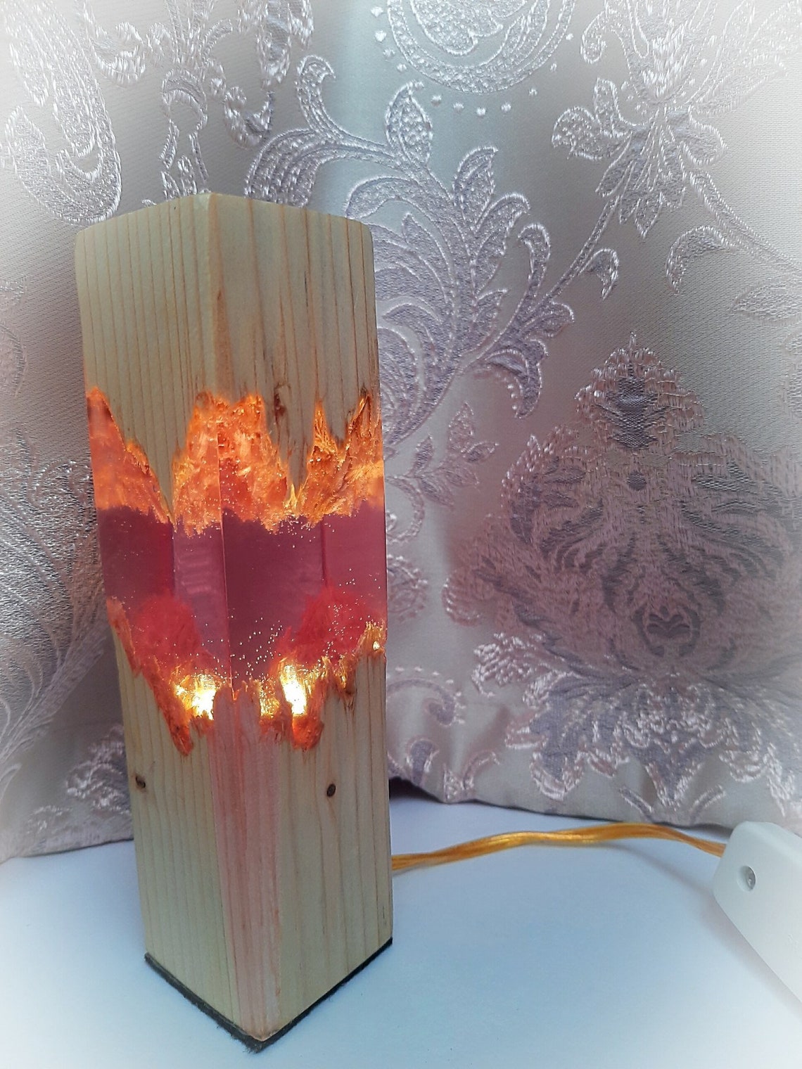 Lamps made of epoxy resin and wood DIY night light Etsy