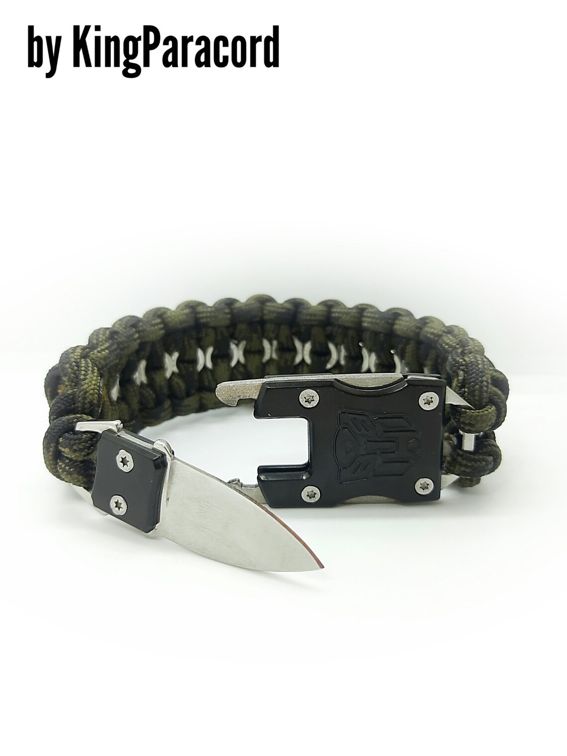 Survival bracelet with knife buckle paracord Etsy