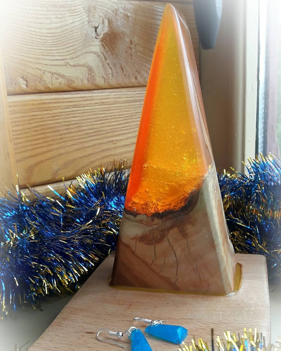 Lamps made of epoxy resin and wood DIY night light Etsy