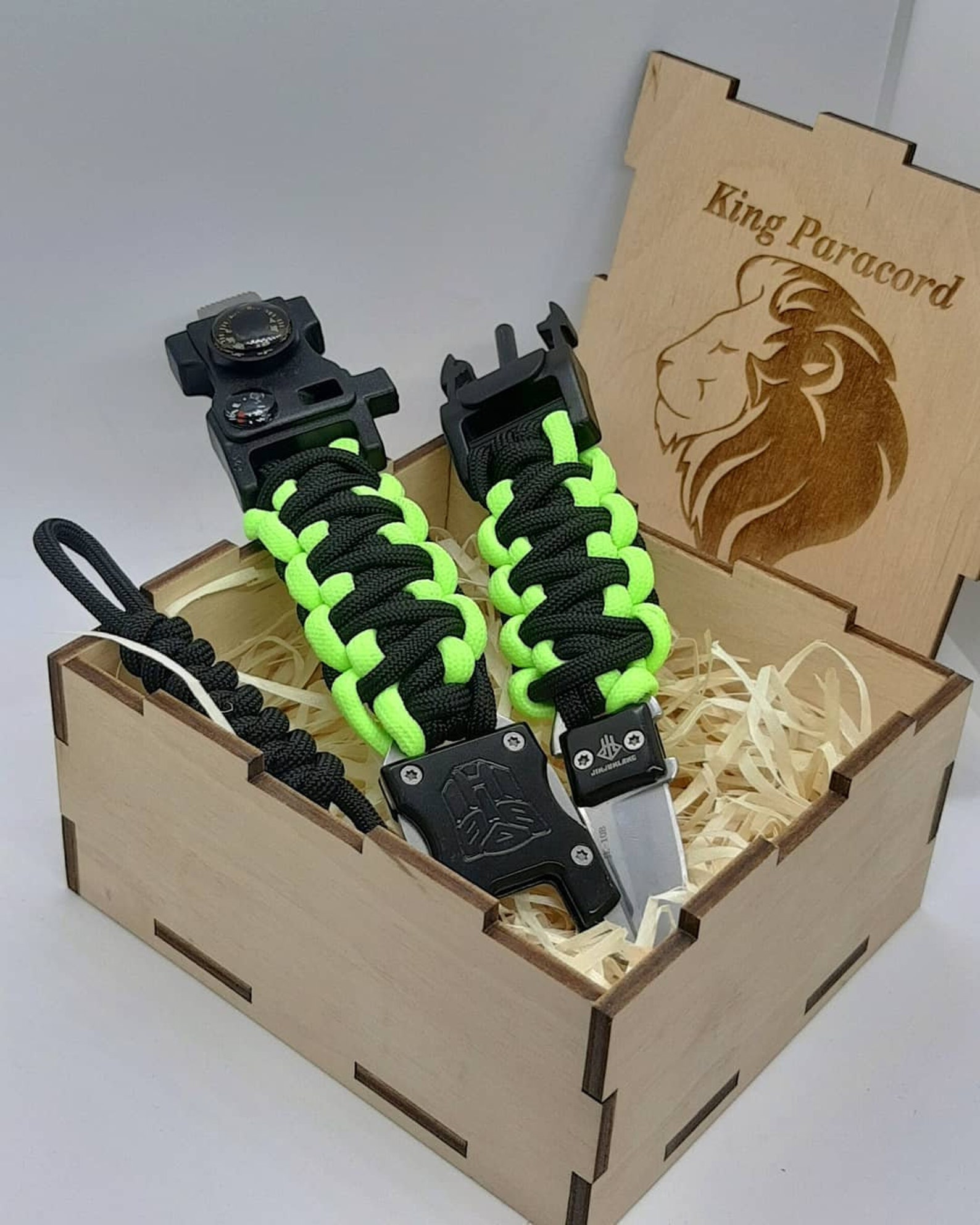 Survival bracelet 16in1 with knife buckle paracord keychain Etsy