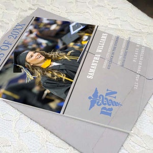 Acrylic Graduation Invitation with Envelope, Clear Acrylic Invitation, Luxury Boxed Invitation