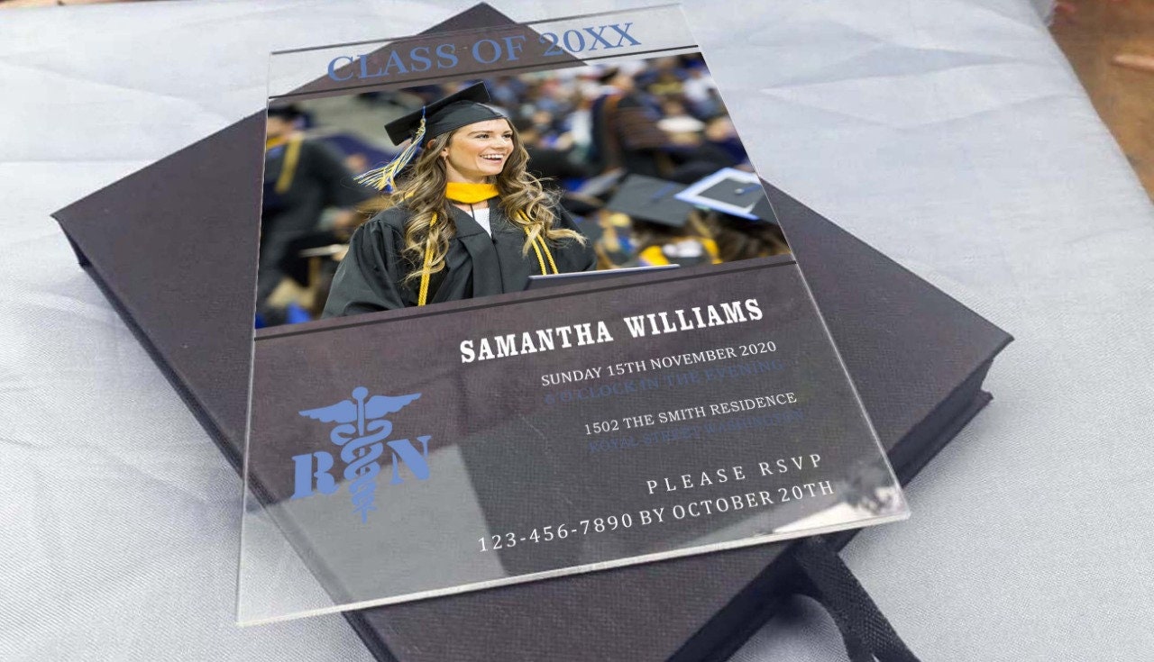 Acrylic Graduation Invitation Acrylic Invites Clear Acrylic Etsy
