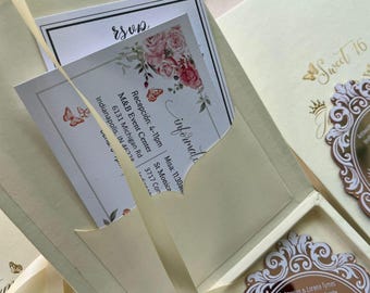 Luxury Quinceañera Princesa Theme Invitation Suite | Elegant Wedding Invite Set | Mis Quince Anos Cards