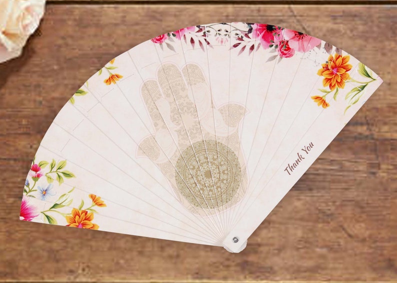 GRAB YOUR OFFER Housewarming Personalized Hamsa Hand Fan Invitation with Box Halloween Birthday Gift Party FavorRustic Mystical Scary