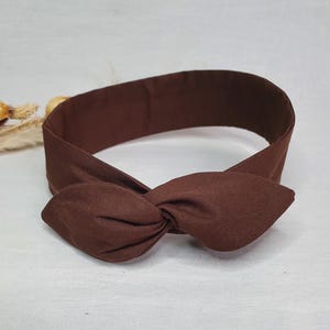 Rigid hairband, plain wire headband, dark brown chocolate wire headband for women