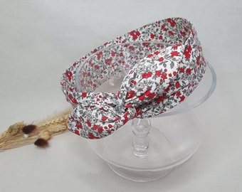 Rigid hair headband reversible wire headband with country flowers