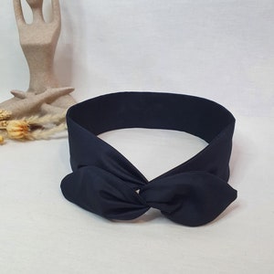 Bandeau cheveux rigide headband fil de fer, bandeau armature, bandeau femme uni noir