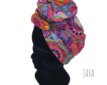 Women's turban, maxi turban, adjustable wire headband with colorful patterns JAYA
