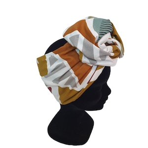 Maxi turban, bandeau fil de fer modulable turban femme motifs colorés AYO Demi 20cm/110cm