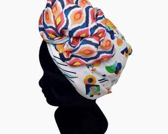 Women's turban with aluminum wire, Maxi turban easy to tie, adjustable hair band handmade hair accessory SAM