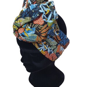 Medio turbante, diadema de alambre modular turbante floral exótico ZIA imagen 3