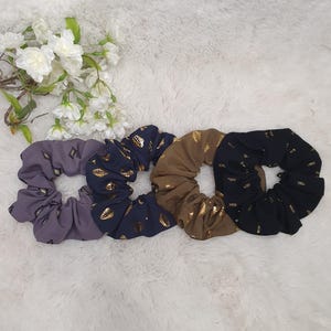 Scrunchie, elastic hair band in viscose fabric, women&#39;s scrunchie, party scrunchie, outer diameter 14 cm