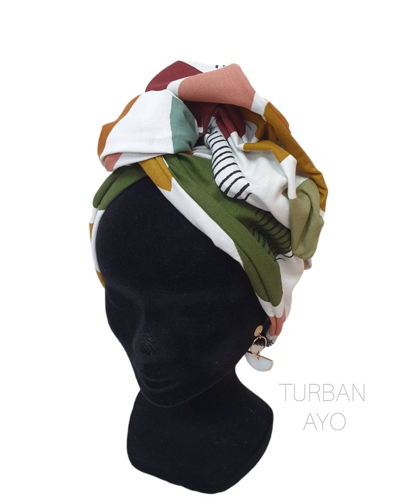 Maxi turban, adjustable wire headband turban for women with colorful patterns AYO Complet 29cm/110cm