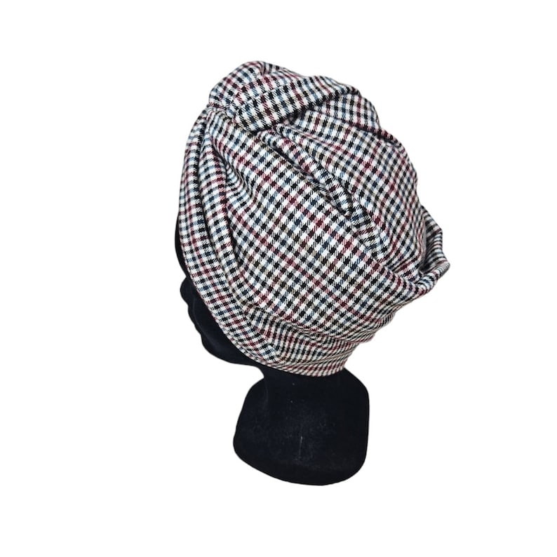Maxi turban, bandeau fil de fer modulable turban femme tartan LOUIS image 6