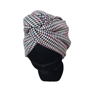 Maxi turban, bandeau fil de fer modulable turban femme tartan LOUIS image 8