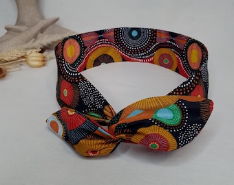 Rigid hairband, wire headband, women's headband, reversible modular headband in black and yellow tones
