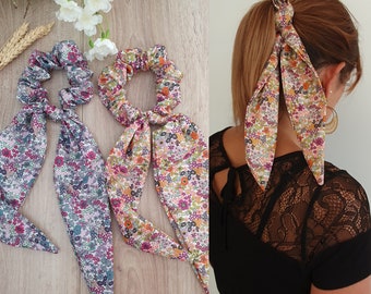 Scrunchies, Chouchou/bufanda, Foulchie Liberty, elástico floral