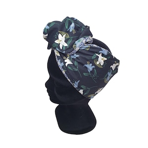 Large hair band, women&#39;s headband, rigid headband, adjustable headband, reversible black and blue wire headband