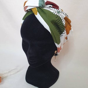 Maxi turban, adjustable wire headband turban for women with colorful patterns AYO image 6