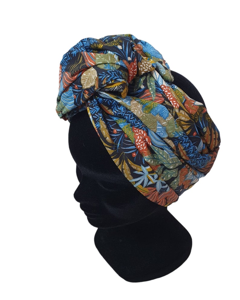 Medio turbante, diadema de alambre modular turbante floral exótico ZIA imagen 5