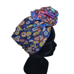 Maxi turban, adjustable wire headband women&#39;s turban with colorful patterns SUE