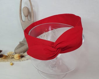 Diadema de alambre ajustable y flexible, diadema de alambre, diadema roja lisa para mujeres y niñas