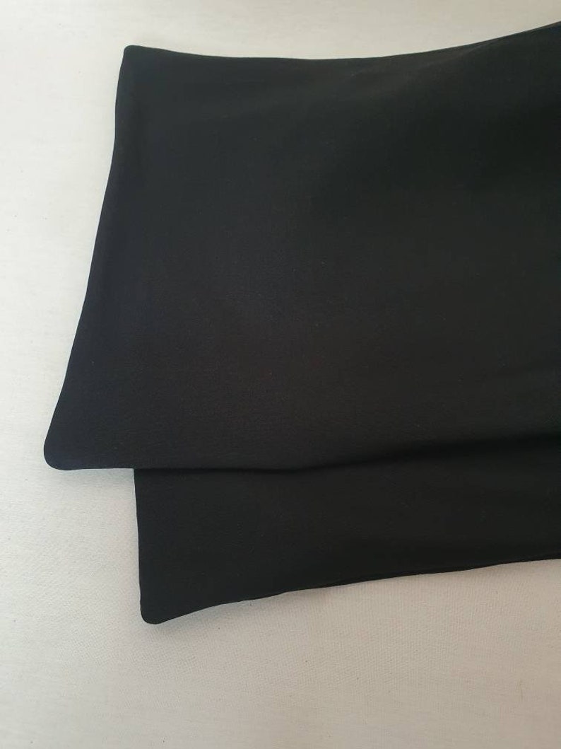 Maxi turban, bandeau fil de fer modulable turban femme coton popeline uni noir OMBRE image 6