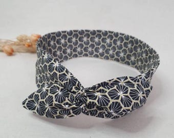 Adjustable headband, adjustable wire headband, reversible graphic black headband for women