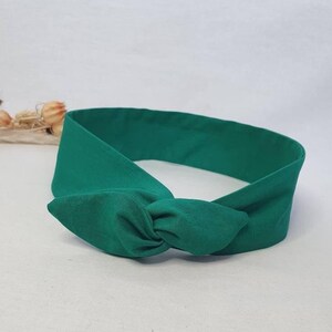 Rigid hairband, plain green wire headband