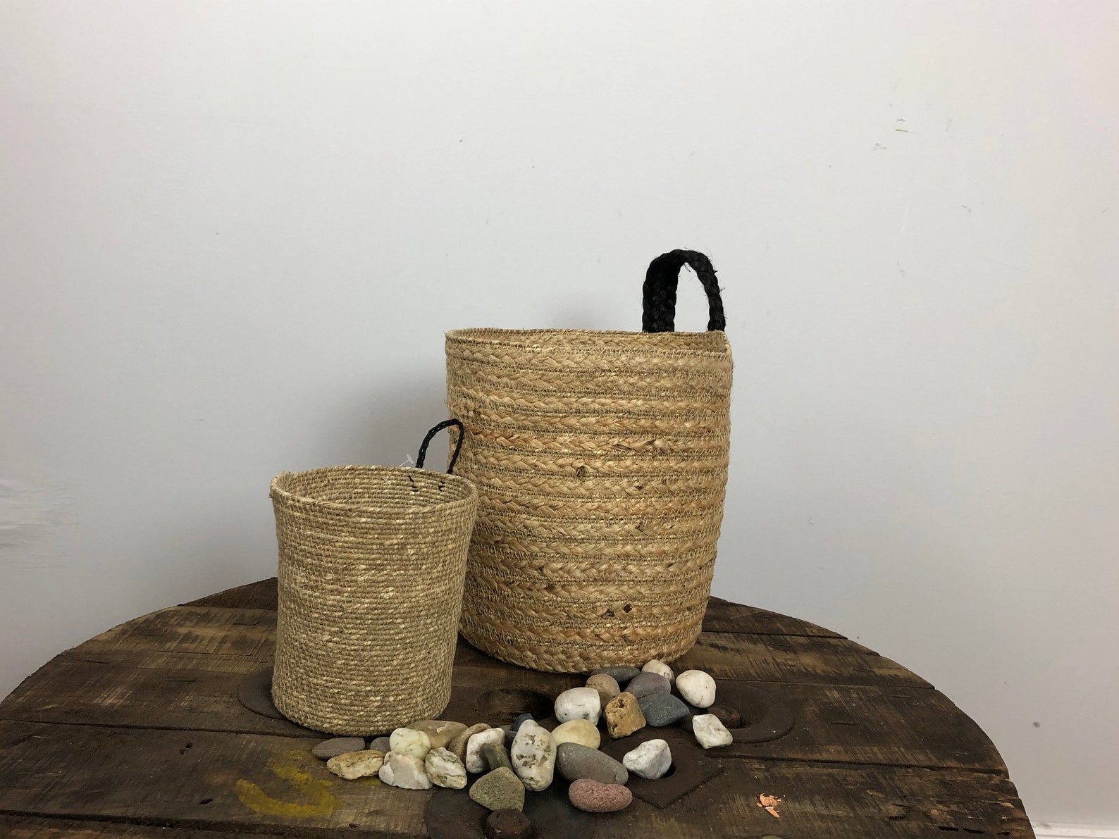 Natur Korb aus Jute Seegras