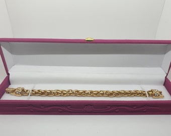 Vintage Bracelet (Gold Color, Link) ~ Jewellery Box Included
