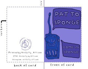 Pat to Sponge Printable Download