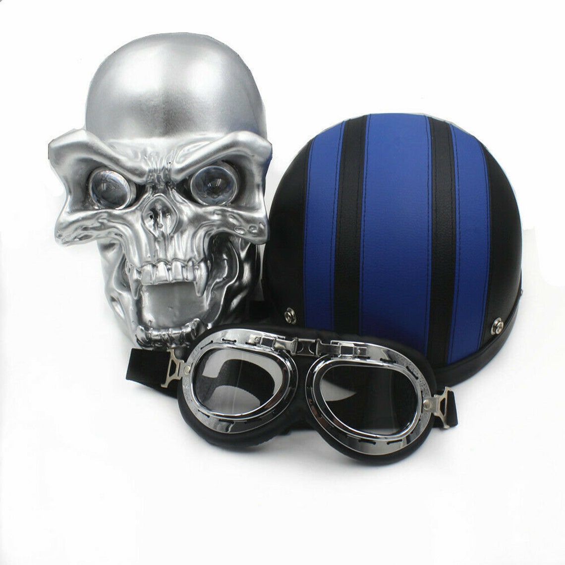 Custom 1280v 40w Universal Motorcycle Skull LED Headlight Etsy