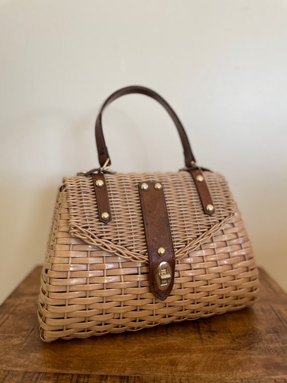 1950s hand woven purse