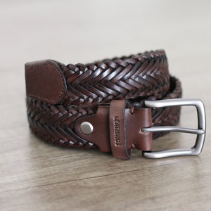 Personalized Braided Leather Belt Custom Braid Belt Hand - Etsy