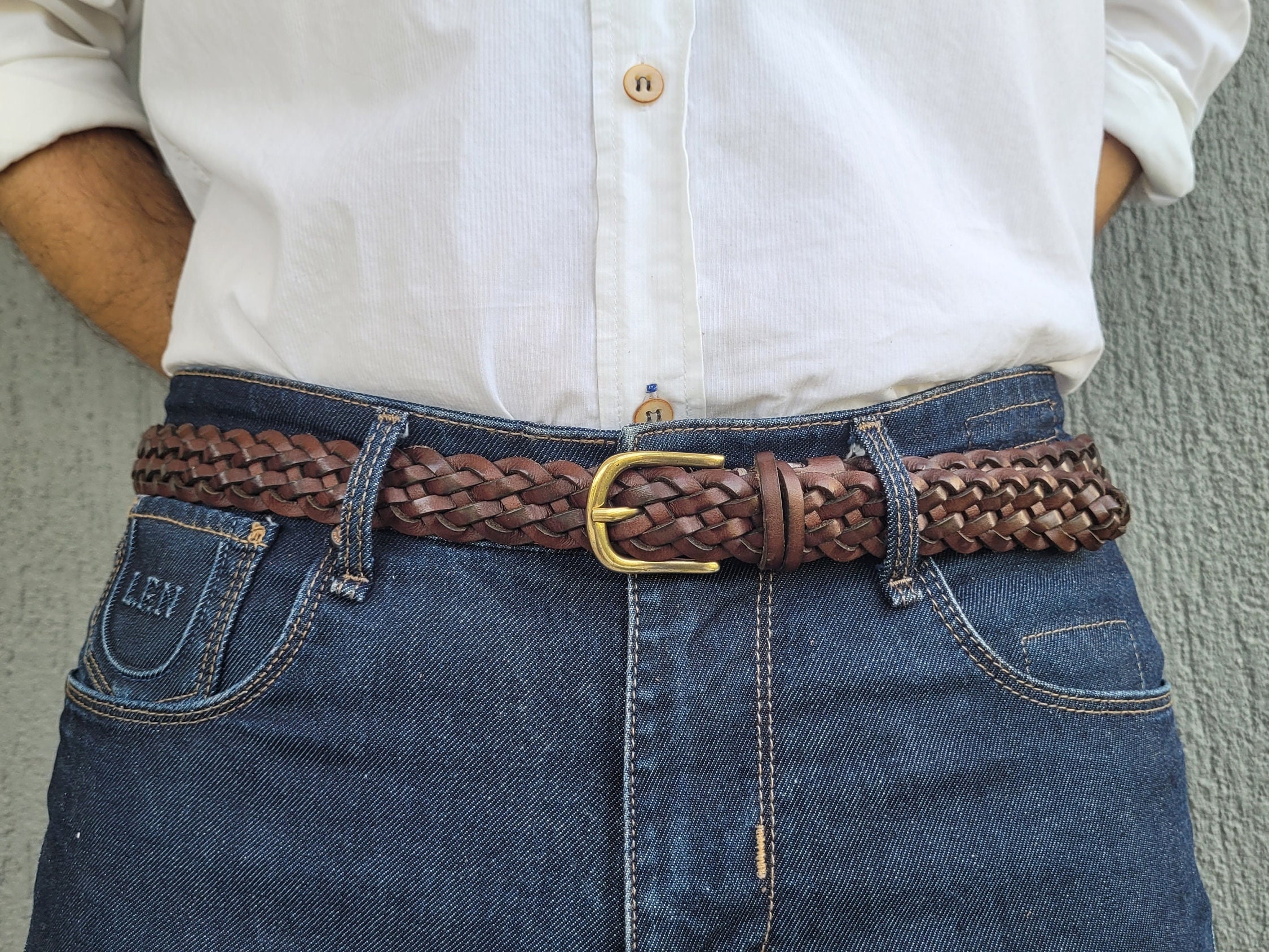 小物 cootie  Leather Braid Belt COOTIE PRODUCTIONS/Leather Braid Belt（Silver）［レザー