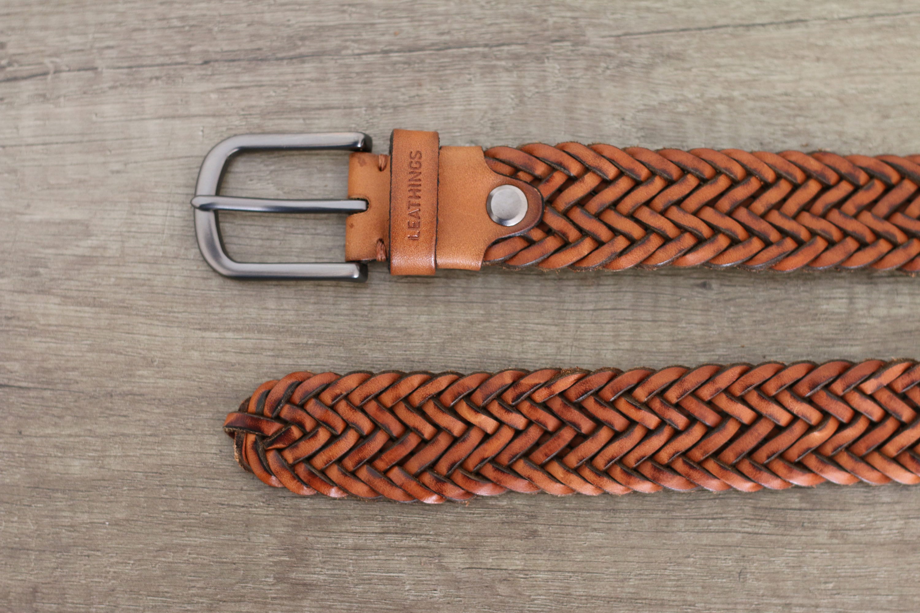 Braided Tan Leather Belt Handcrafted Vegetabled Leather Belts - Etsy