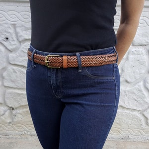 Leather braid belt customizable gold buckle braided belt christmas and birthday personalized gifts for women men extra long size luxury belt image 9